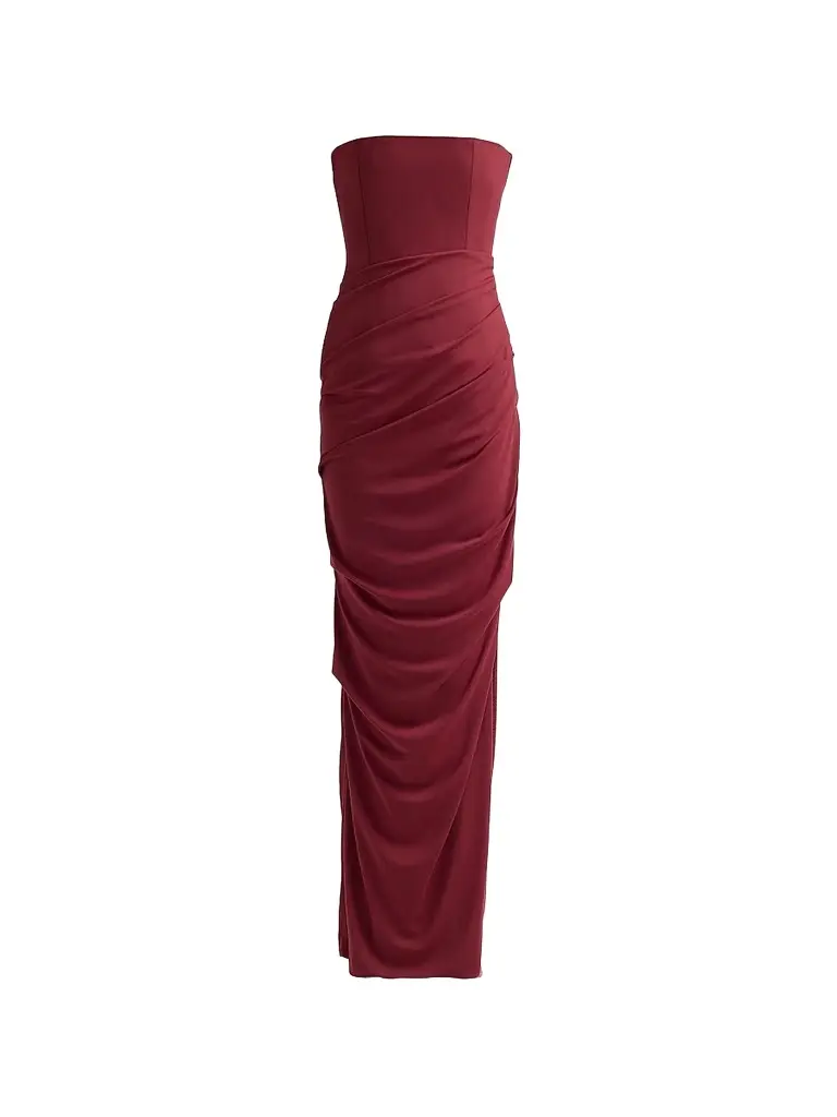 Alex Perry Women's Draped Strapless Sheath Gown
