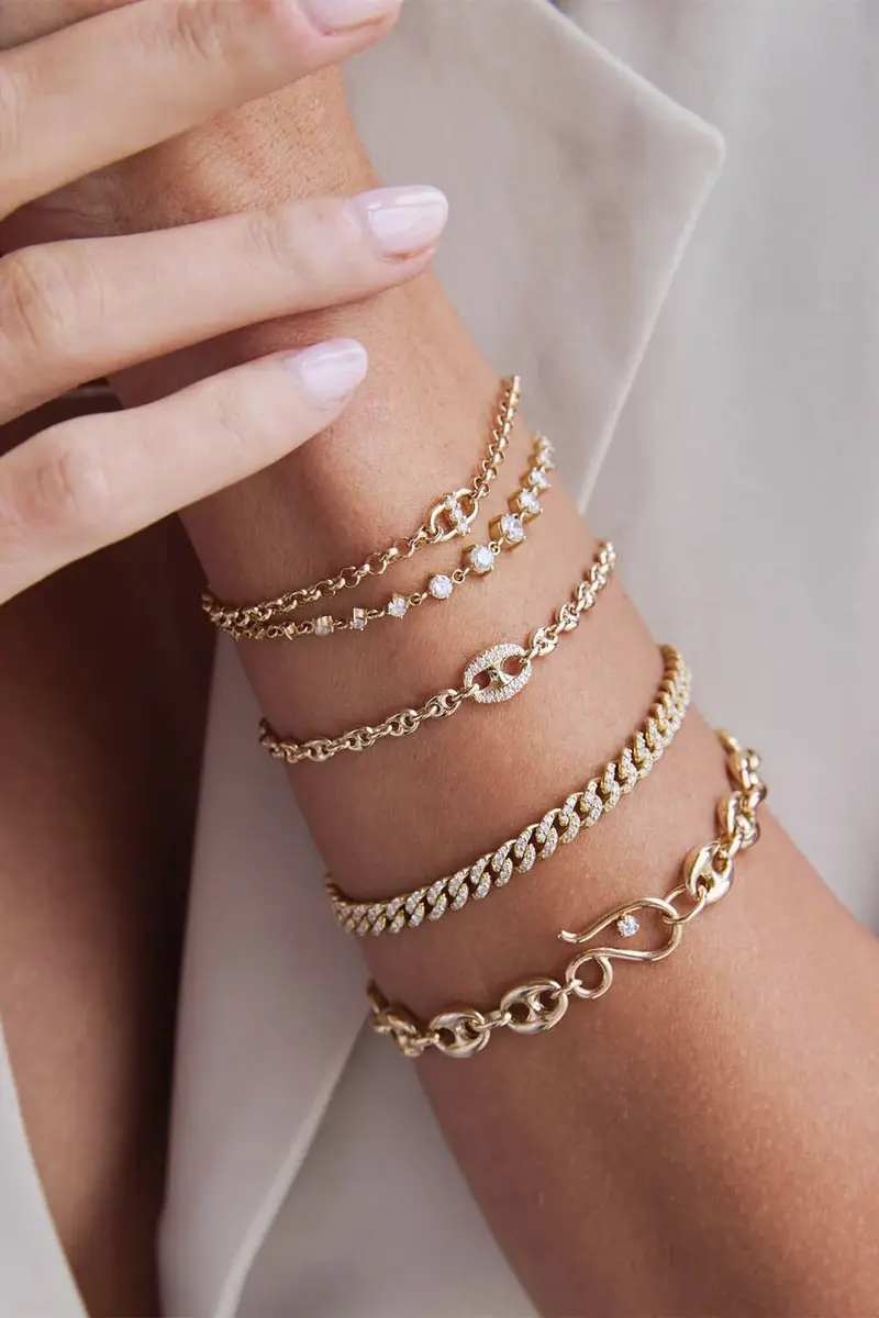 Zoë Chicco Diamond Linked Graduated Tennis Bracelet | Thumbnail 3 Zoë Chicco Diamond Linked Graduated Tennis Bracelet | Thumbnail 3