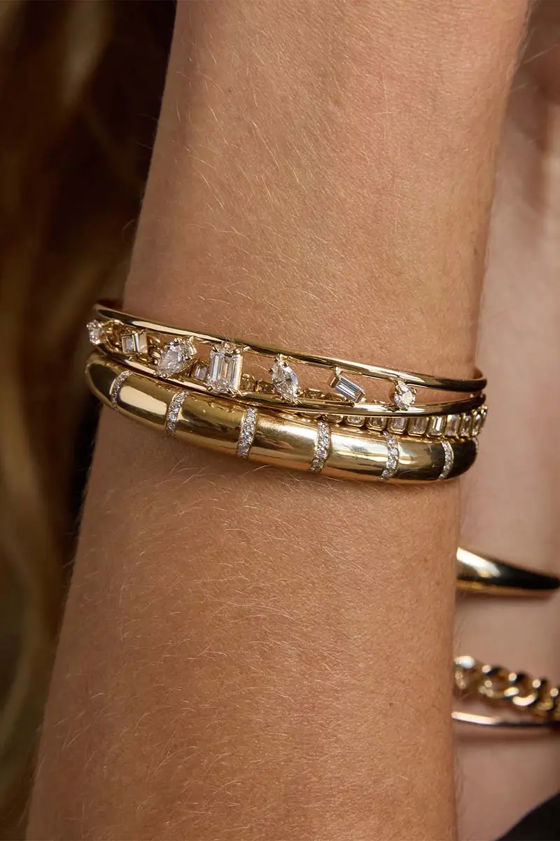 Zoë Chicco Diamond Open Band Cuff Bracelet | Thumbnail 2