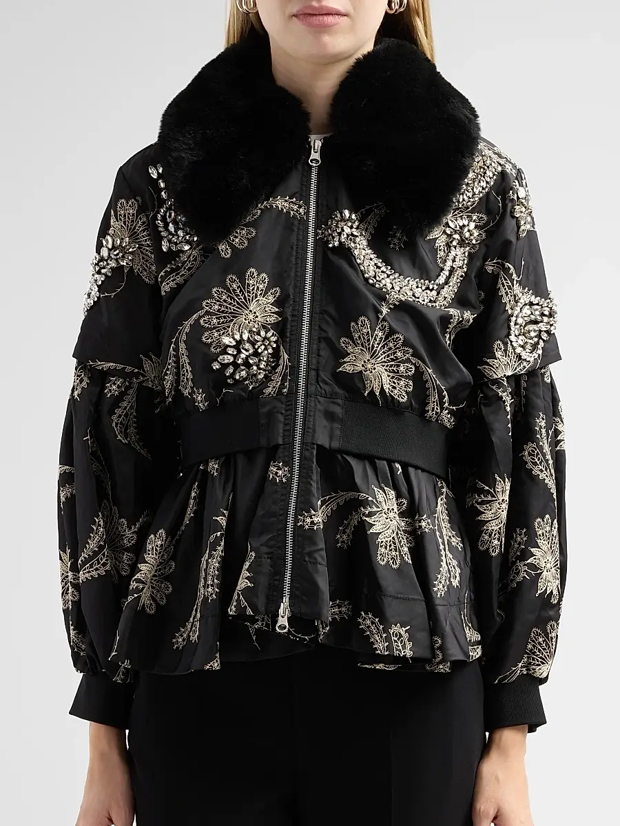 Cinq à Sept Women's Armelle Paisley Embroidered Embellished Jacket | Thumbnail 5 Cinq à Sept Women's Armelle Paisley Embroidered Embellished Jacket | Thumbnail 5