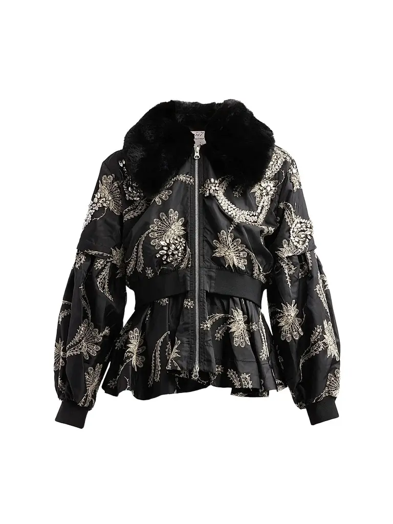 Cinq à Sept Women's Armelle Paisley Embroidered Embellished Jacket