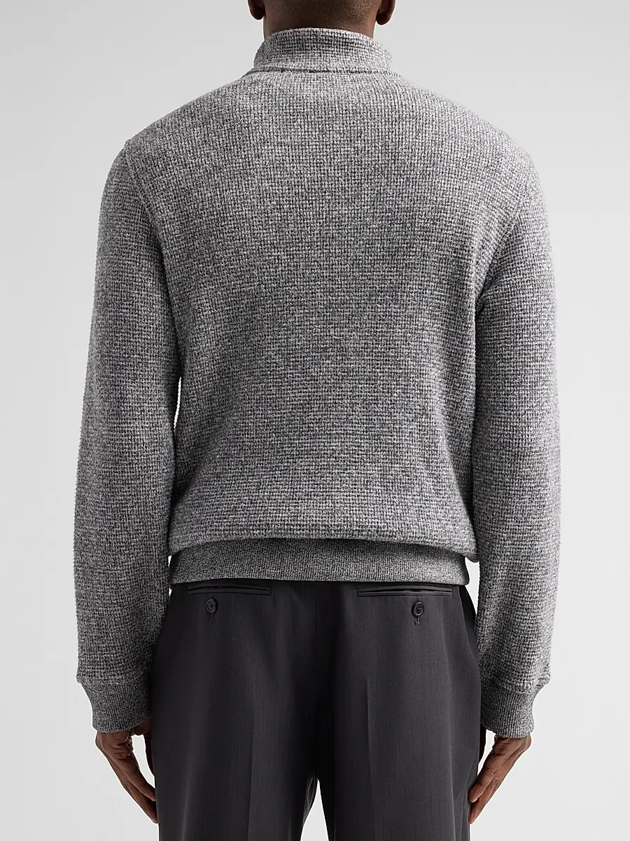 Vince Men's Brushed Waffle Quarter-Zip Sweater | Thumbnail 3 Vince Men's Brushed Waffle Quarter-Zip Sweater | Thumbnail 3