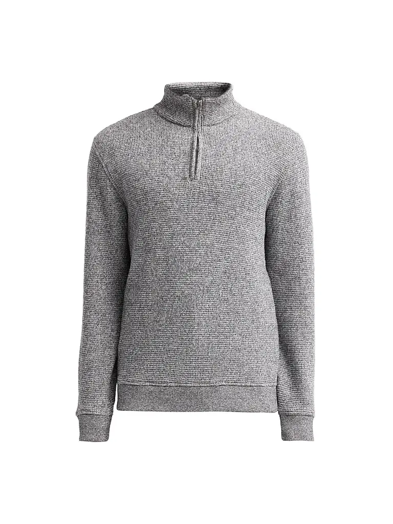 Vince Men's Brushed Waffle Quarter-Zip Sweater