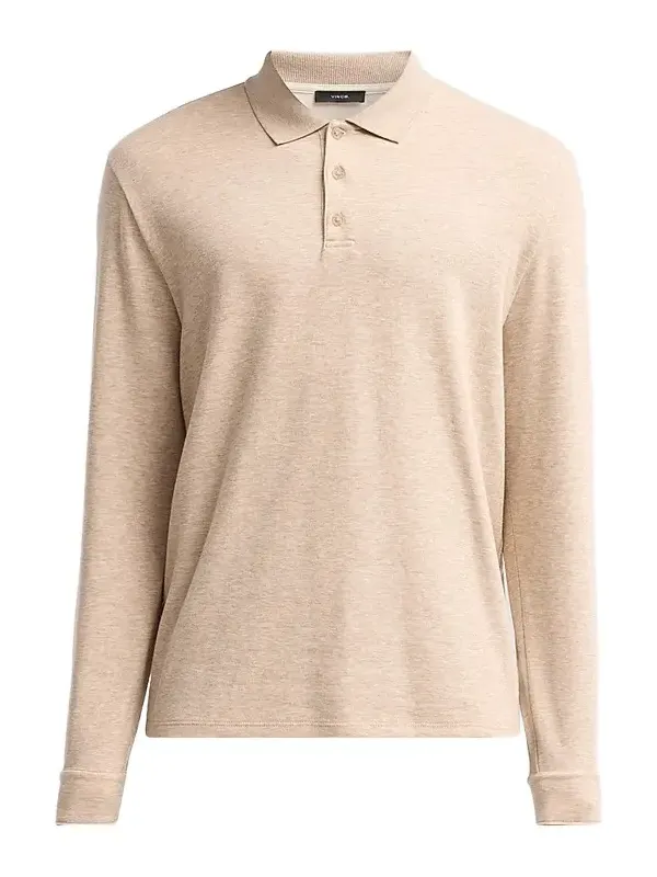 Men's Heathered Double-Face Polo Shirt