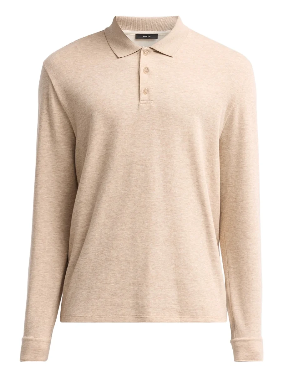 Men's Heathered Double-Face Polo Shirt