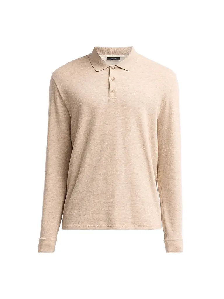 Vince Men's Heathered Double-Face Polo Shirt