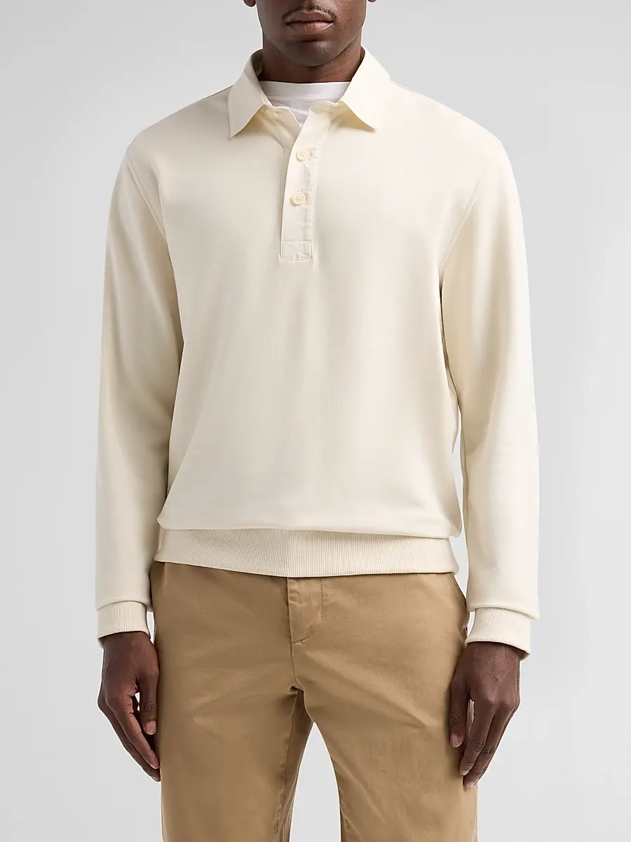 Vince Men's French Terry Travel Polo Shirt | Thumbnail 4