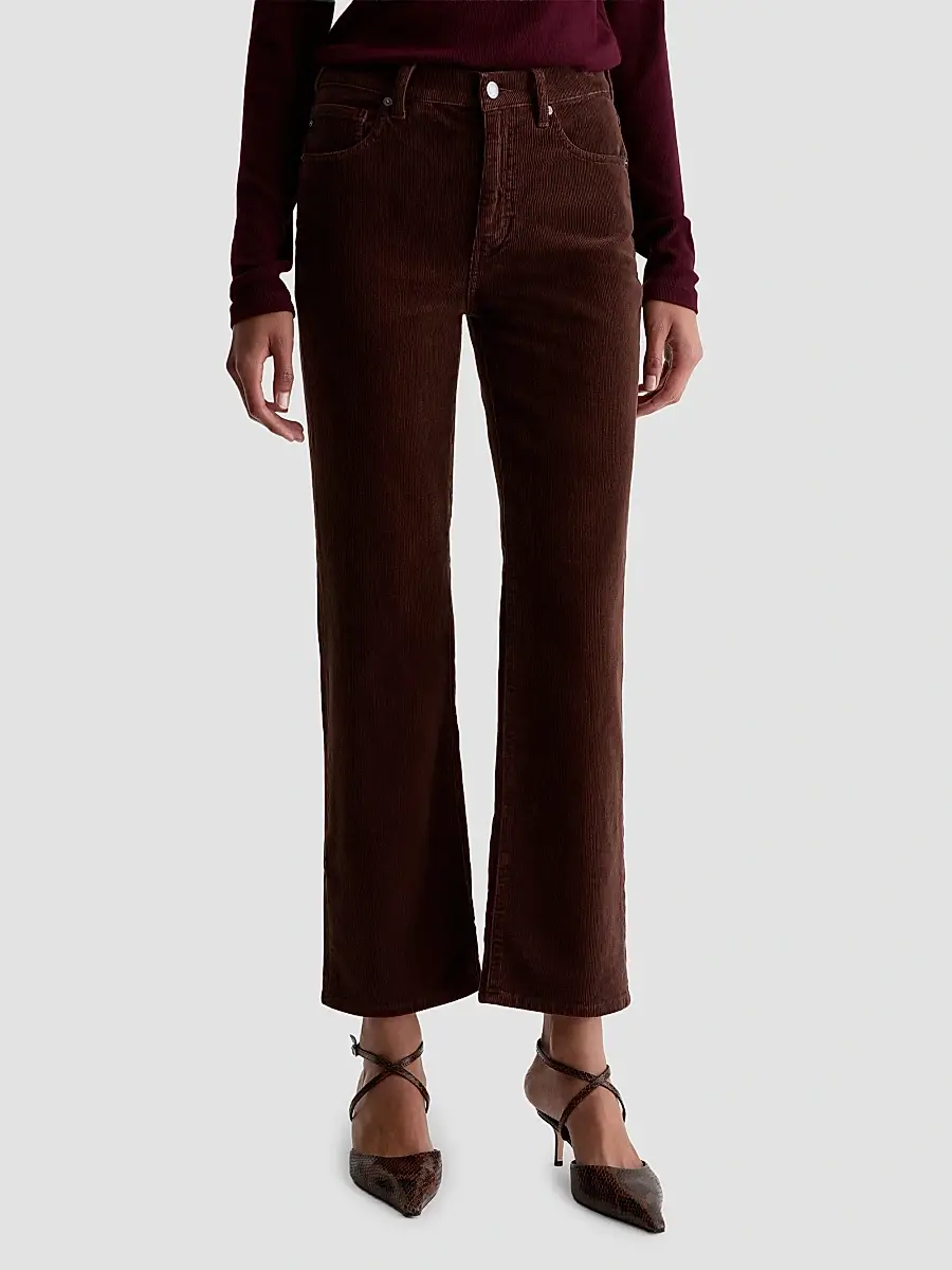 AG Jeans Women's Brinley Stretch Corduroy Straight-Leg Jeans | Thumbnail 4