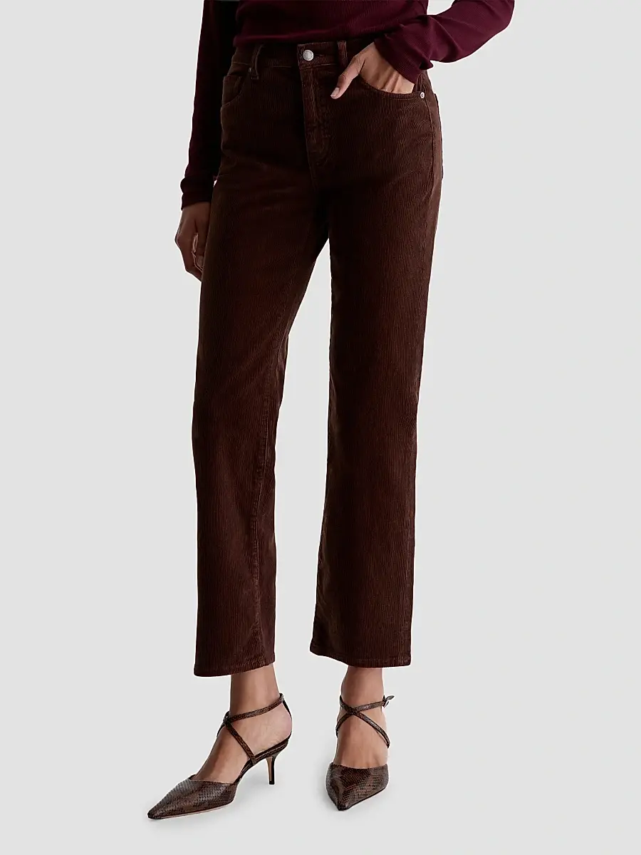 AG Jeans Women's Brinley Stretch Corduroy Straight-Leg Jeans | Thumbnail 8