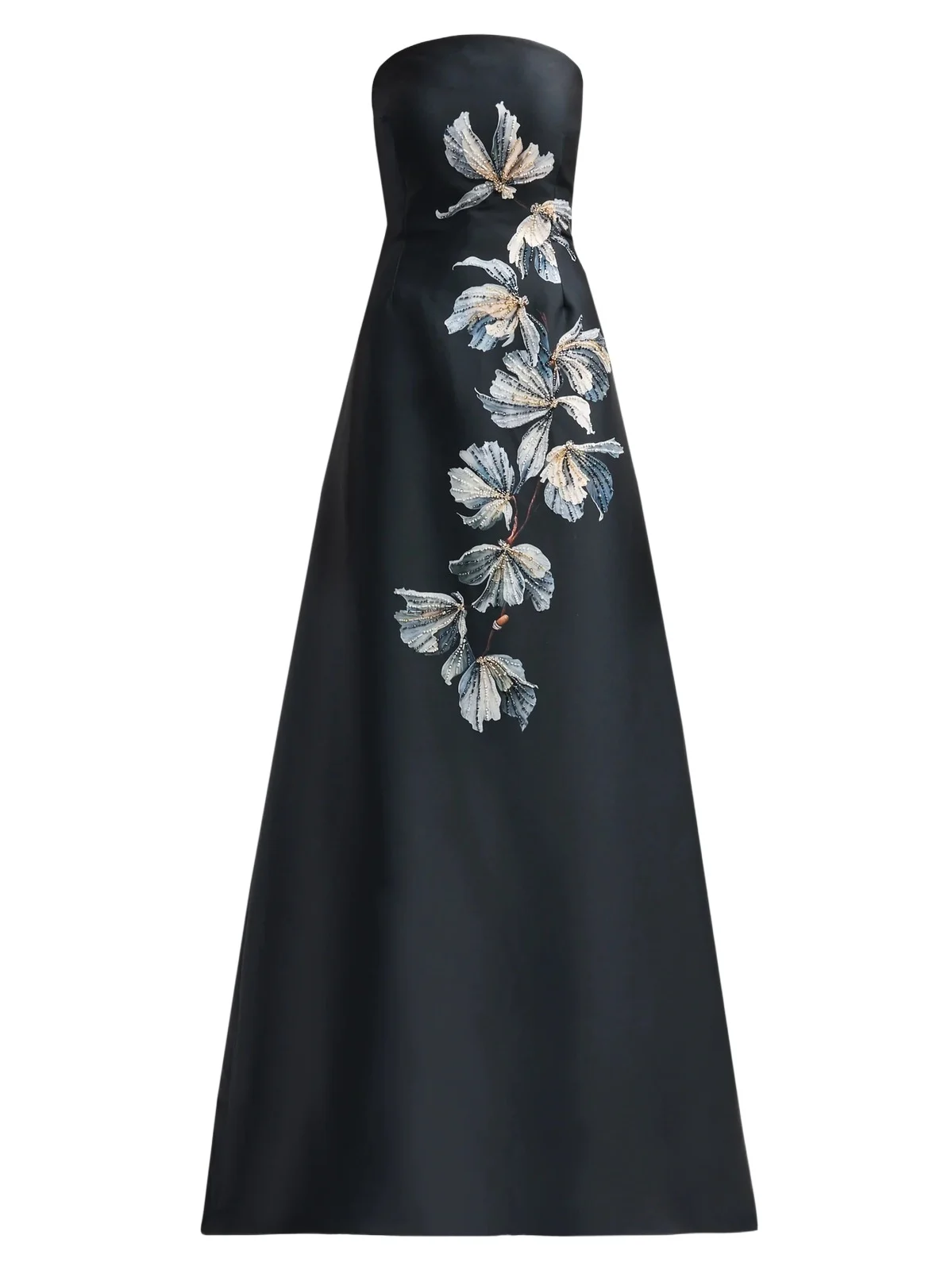 Women's Beaded Floral Mikado A-Line Gown Women's Beaded Floral Mikado A-Line Gown