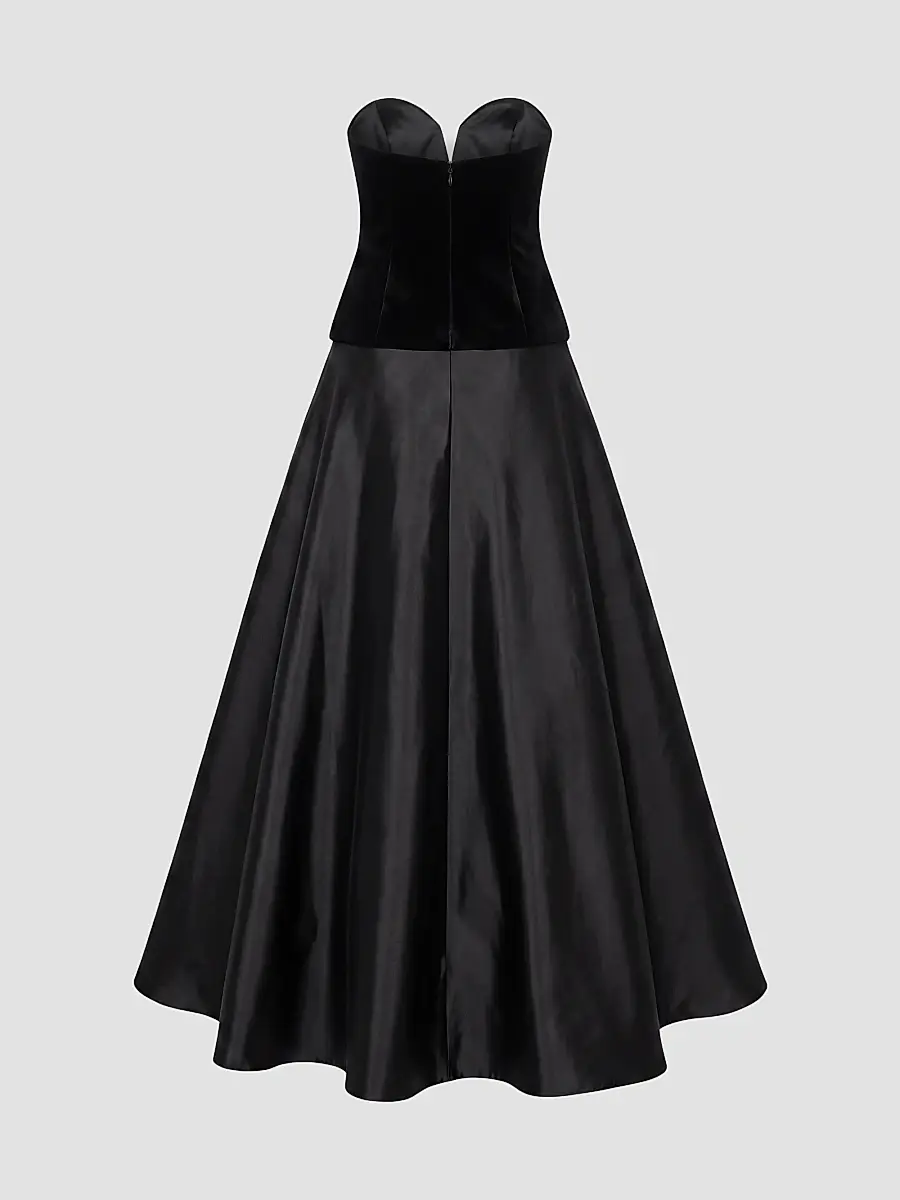 Mac Duggal Women's Embellished Bow Mix Media Strapless Gown | Thumbnail 7 Mac Duggal Women's Embellished Bow Mix Media Strapless Gown | Thumbnail 7
