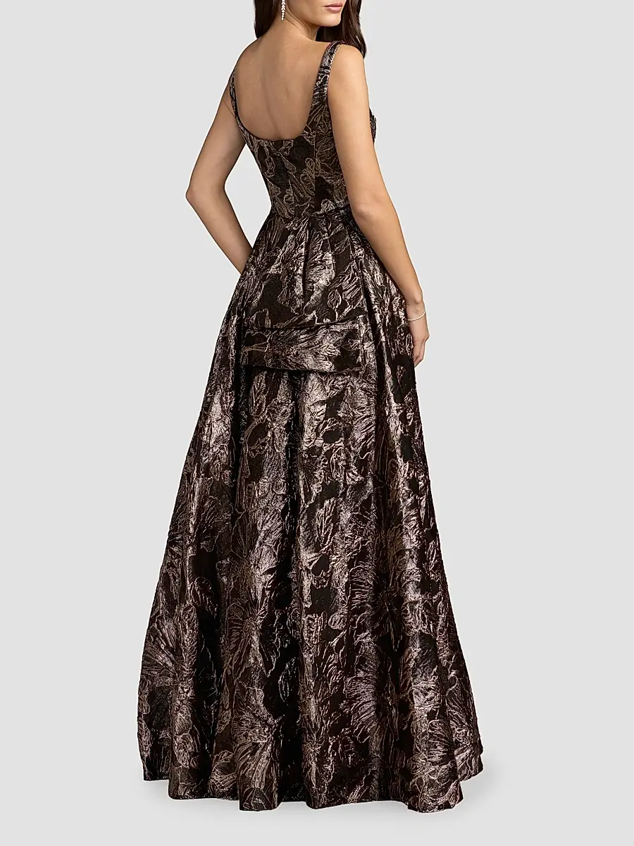 Mac Duggal Women's Brocade Overskirt Floor-Length Gown | Thumbnail 3 Mac Duggal Women's Brocade Overskirt Floor-Length Gown | Thumbnail 3