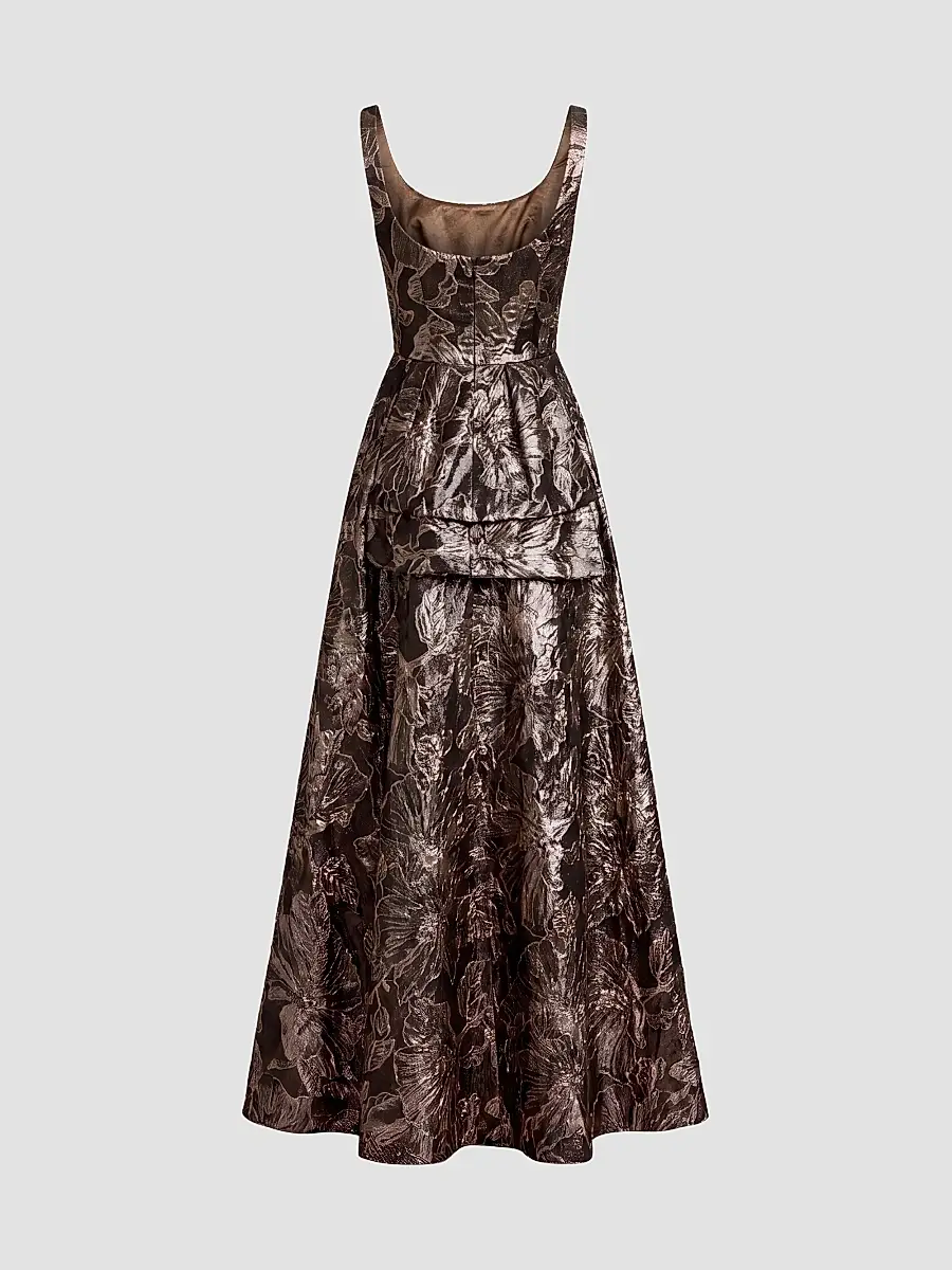 Mac Duggal Women's Brocade Overskirt Floor-Length Gown | Thumbnail 5 Mac Duggal Women's Brocade Overskirt Floor-Length Gown | Thumbnail 5