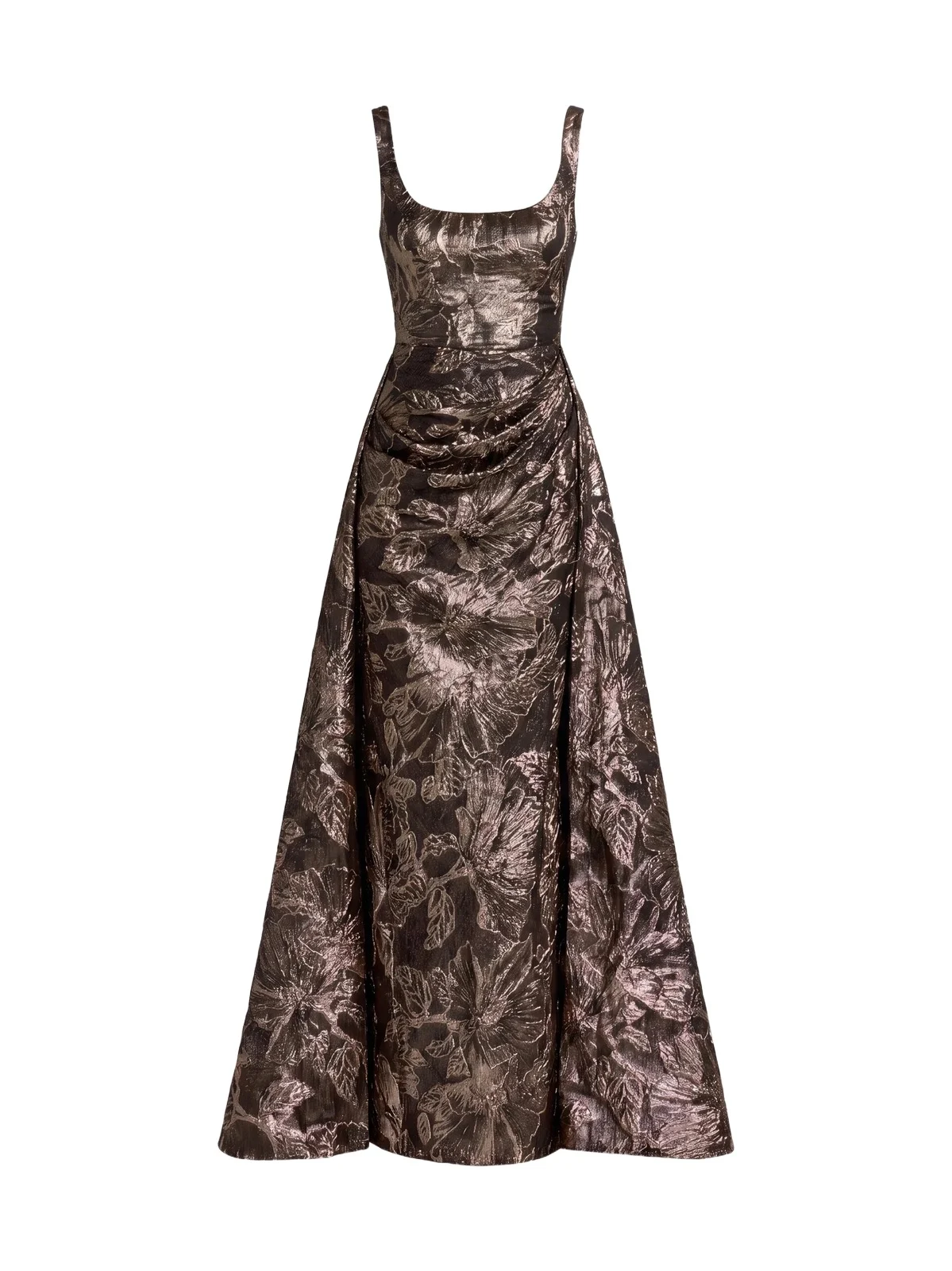 Mac Duggal Women's Brocade Overskirt Floor-Length Gown