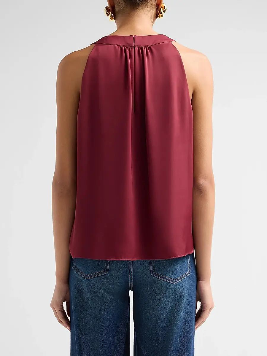 Ramy Brook Women's Danielle Draped Satin Blouse | Thumbnail 3 Ramy Brook Women's Danielle Draped Satin Blouse | Thumbnail 3