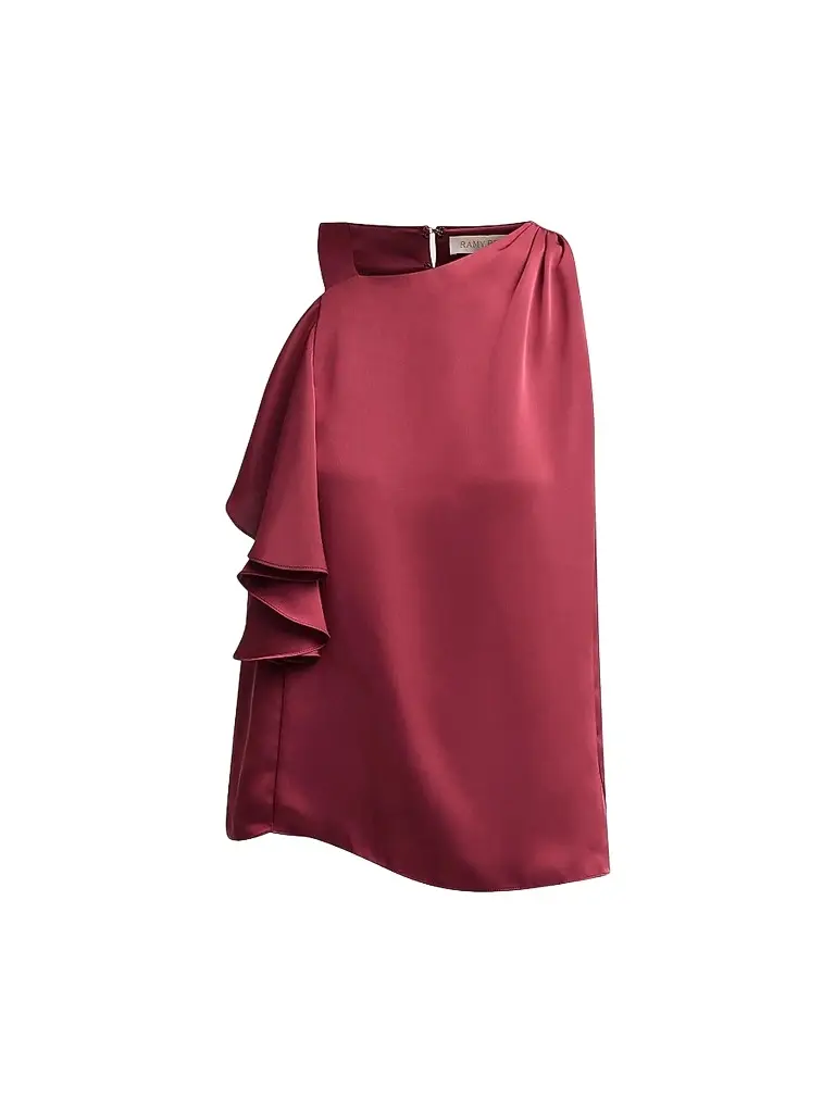 Ramy Brook Women's Danielle Draped Satin Blouse