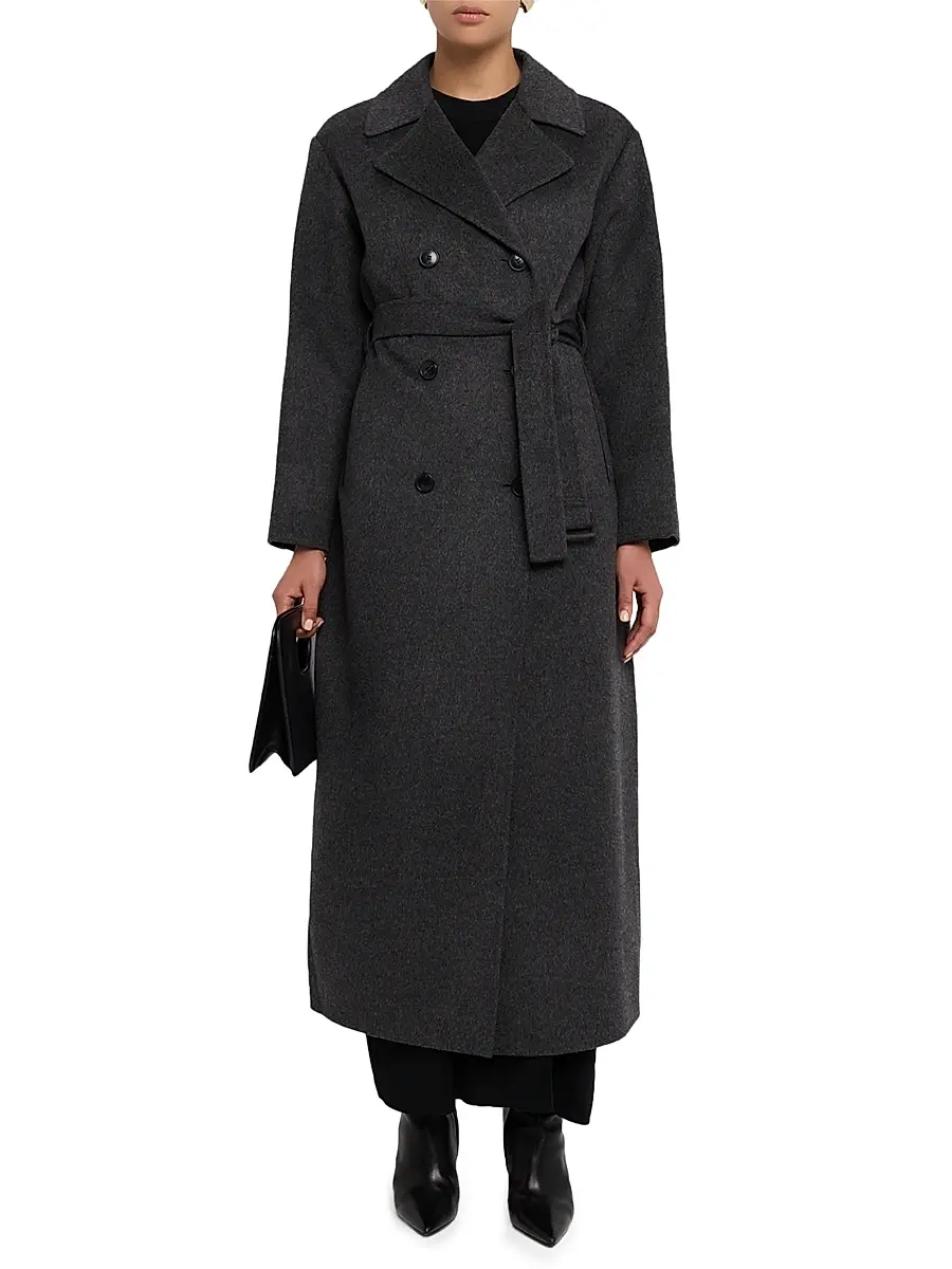 Yves Salomon Women's Belted Wool-Cashmere Trench Coat | Thumbnail 2