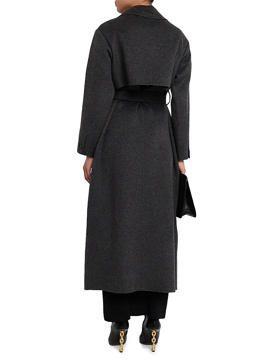 Yves Salomon Women's Belted Wool-Cashmere Trench Coat | Thumbnail 4