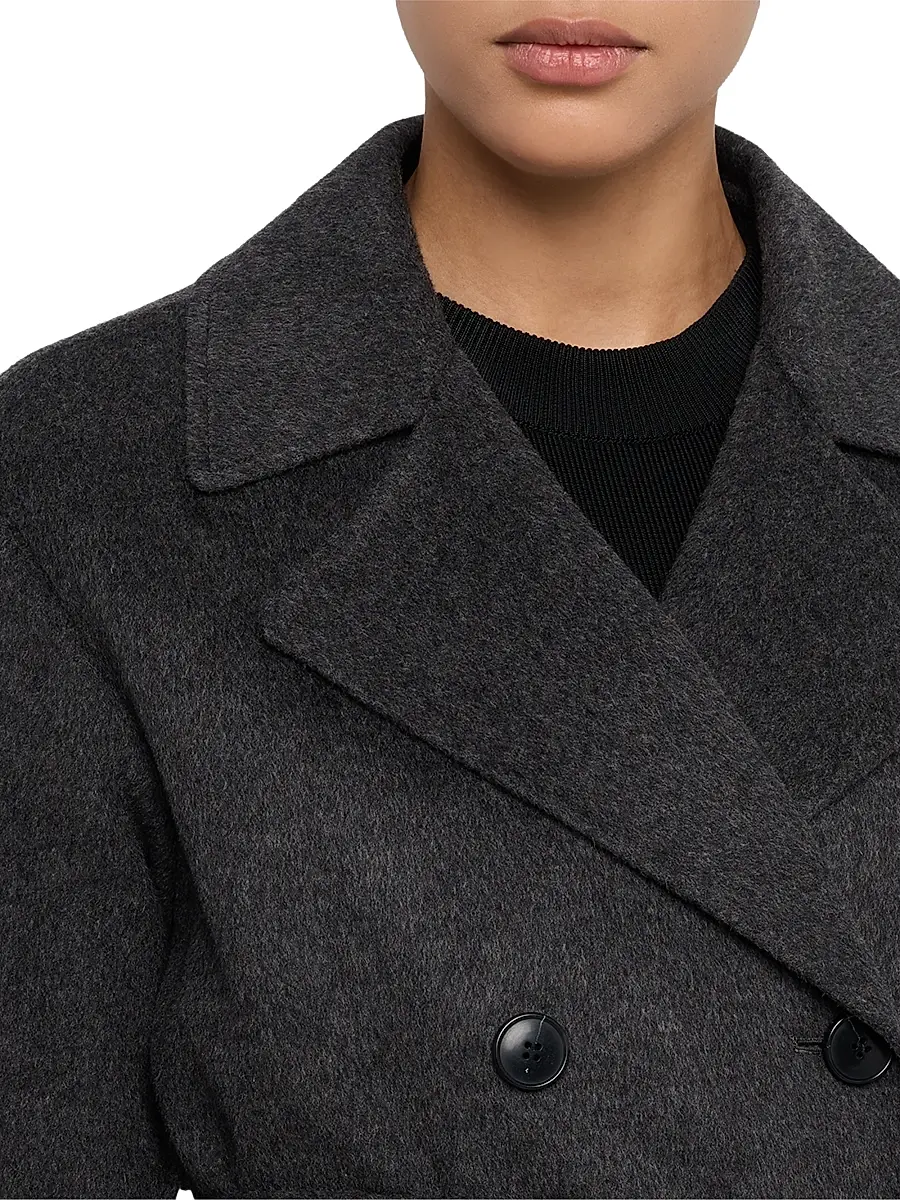 Yves Salomon Women's Belted Wool-Cashmere Trench Coat | Thumbnail 5