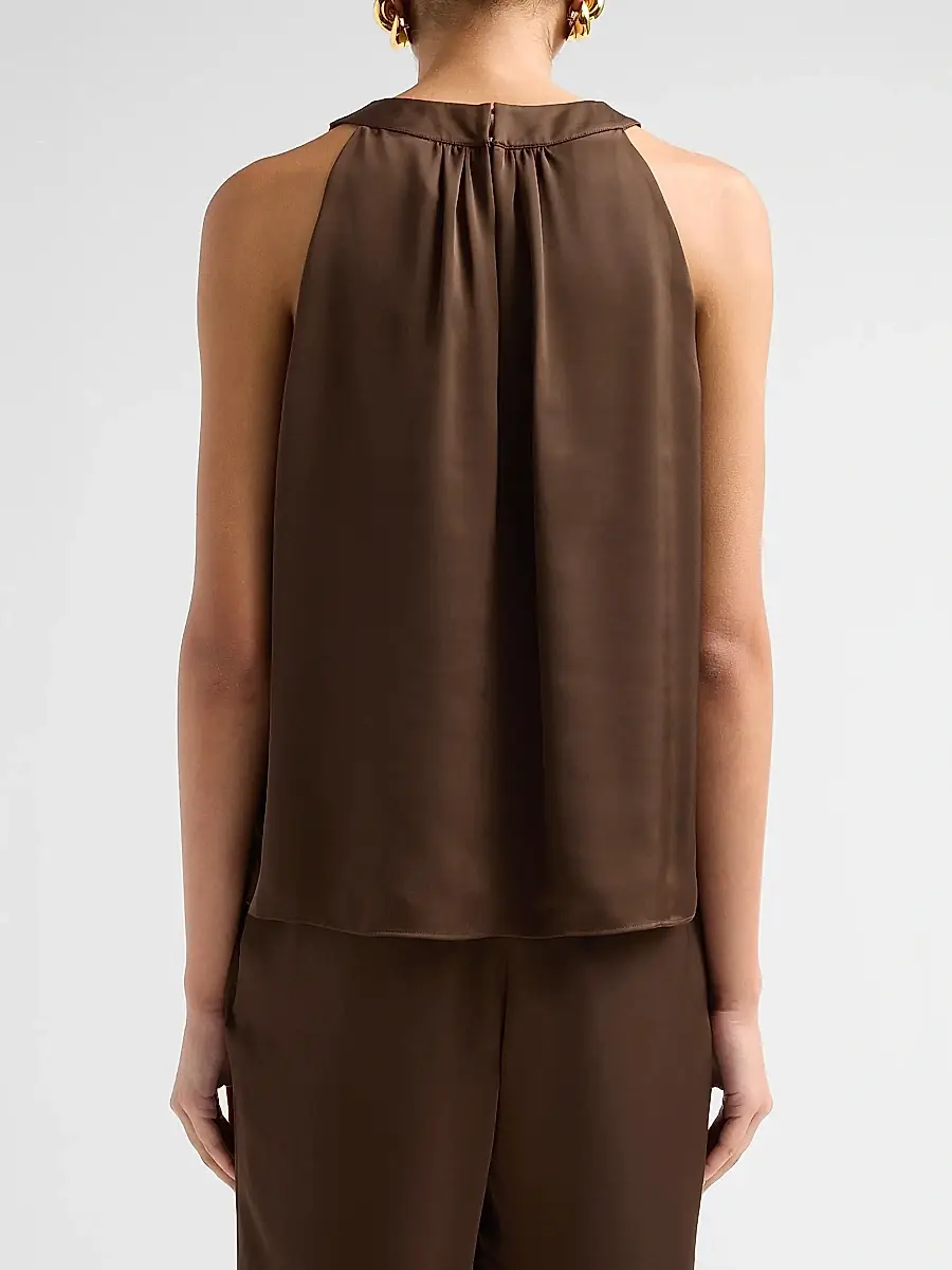Ramy Brook Women's Danielle Draped Satin Blouse | Thumbnail 3 Ramy Brook Women's Danielle Draped Satin Blouse | Thumbnail 3