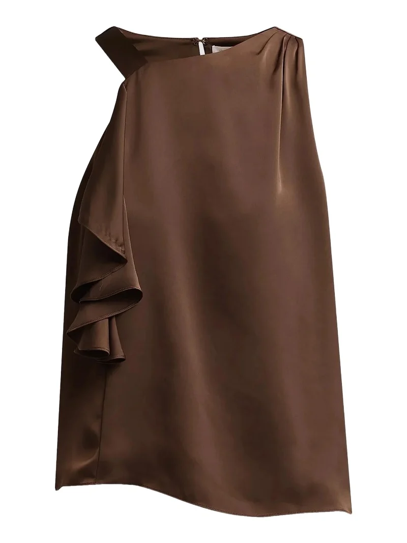 Women's Danielle Draped Satin Blouse Women's Danielle Draped Satin Blouse