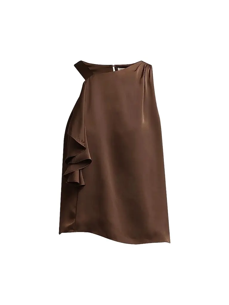 Ramy Brook Women's Danielle Draped Satin Blouse