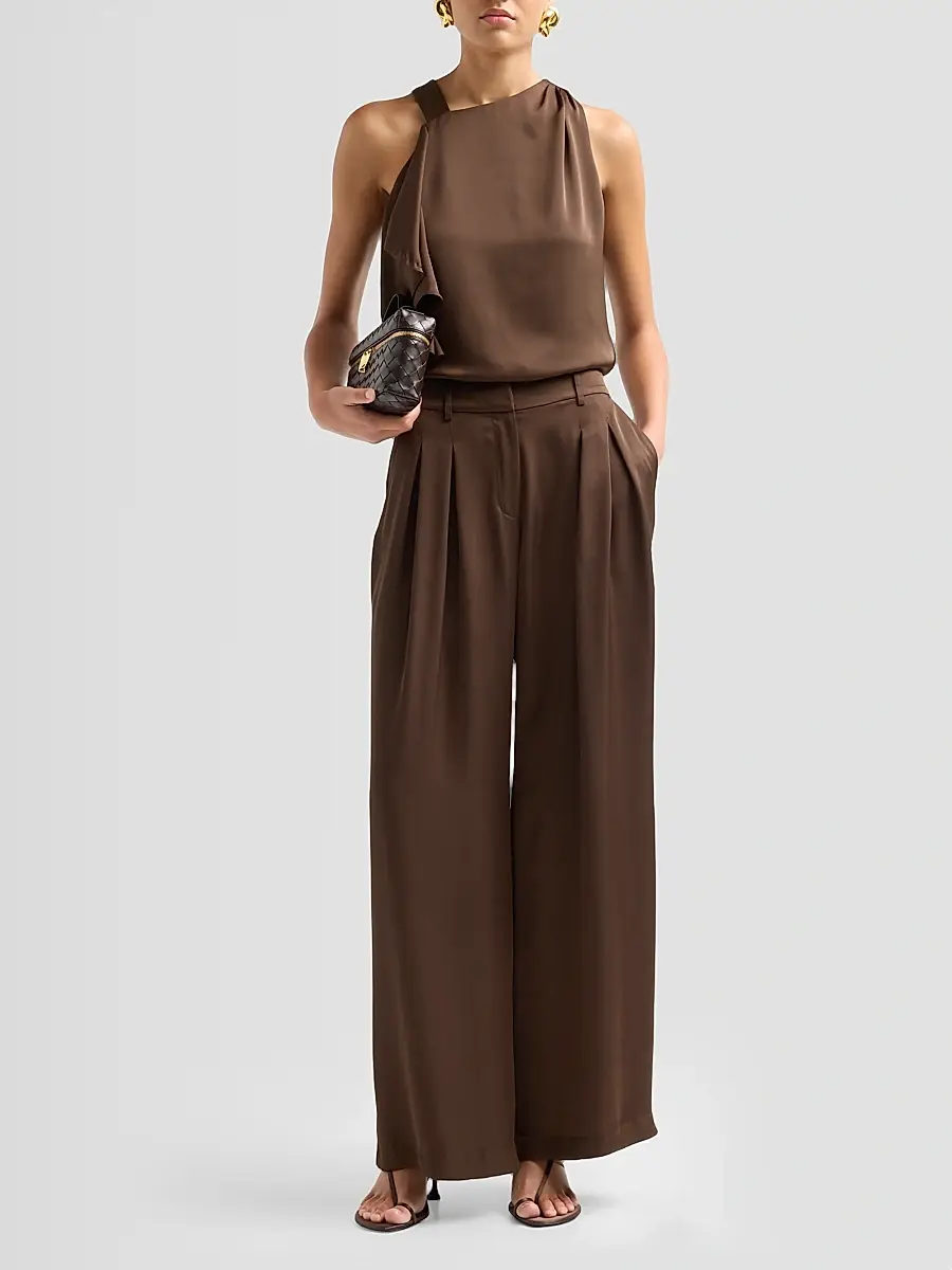 Ramy Brook Women's Oscar Pleated Wide-Leg Pants | Thumbnail 2 Ramy Brook Women's Oscar Pleated Wide-Leg Pants | Thumbnail 2