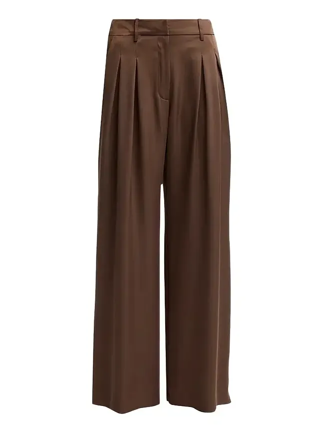 Women's Oscar Pleated Wide-Leg Pants Women's Oscar Pleated Wide-Leg Pants
