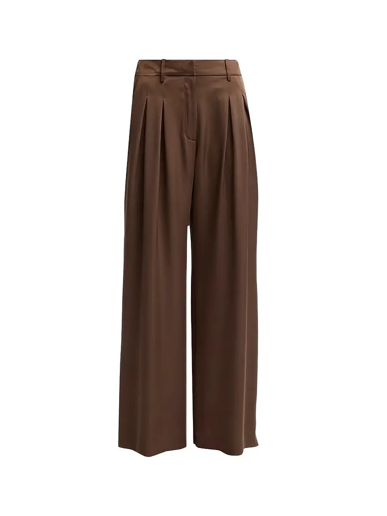 Women's Oscar Pleated Wide-Leg Pants Women's Oscar Pleated Wide-Leg Pants