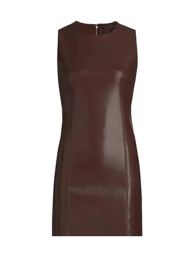 Alice + Olivia Women's Lena Faux Leather Minidress