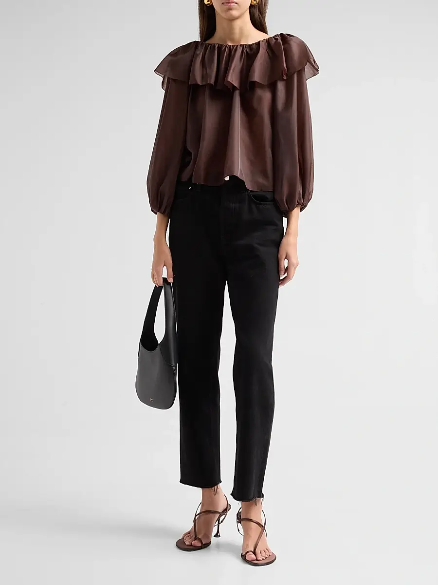 Alice + Olivia Women's Alta Ruffled Blouse | Thumbnail 2 Alice + Olivia Women's Alta Ruffled Blouse | Thumbnail 2