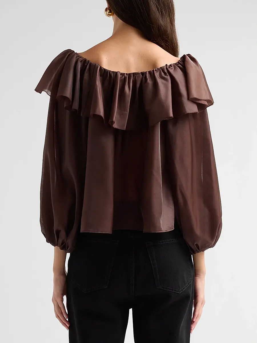 Alice + Olivia Women's Alta Ruffled Blouse | Thumbnail 3 Alice + Olivia Women's Alta Ruffled Blouse | Thumbnail 3