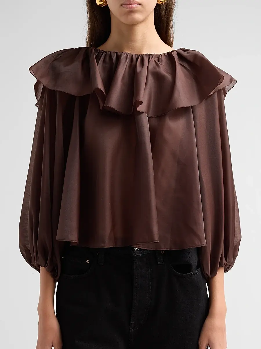 Alice + Olivia Women's Alta Ruffled Blouse | Thumbnail 5 Alice + Olivia Women's Alta Ruffled Blouse | Thumbnail 5