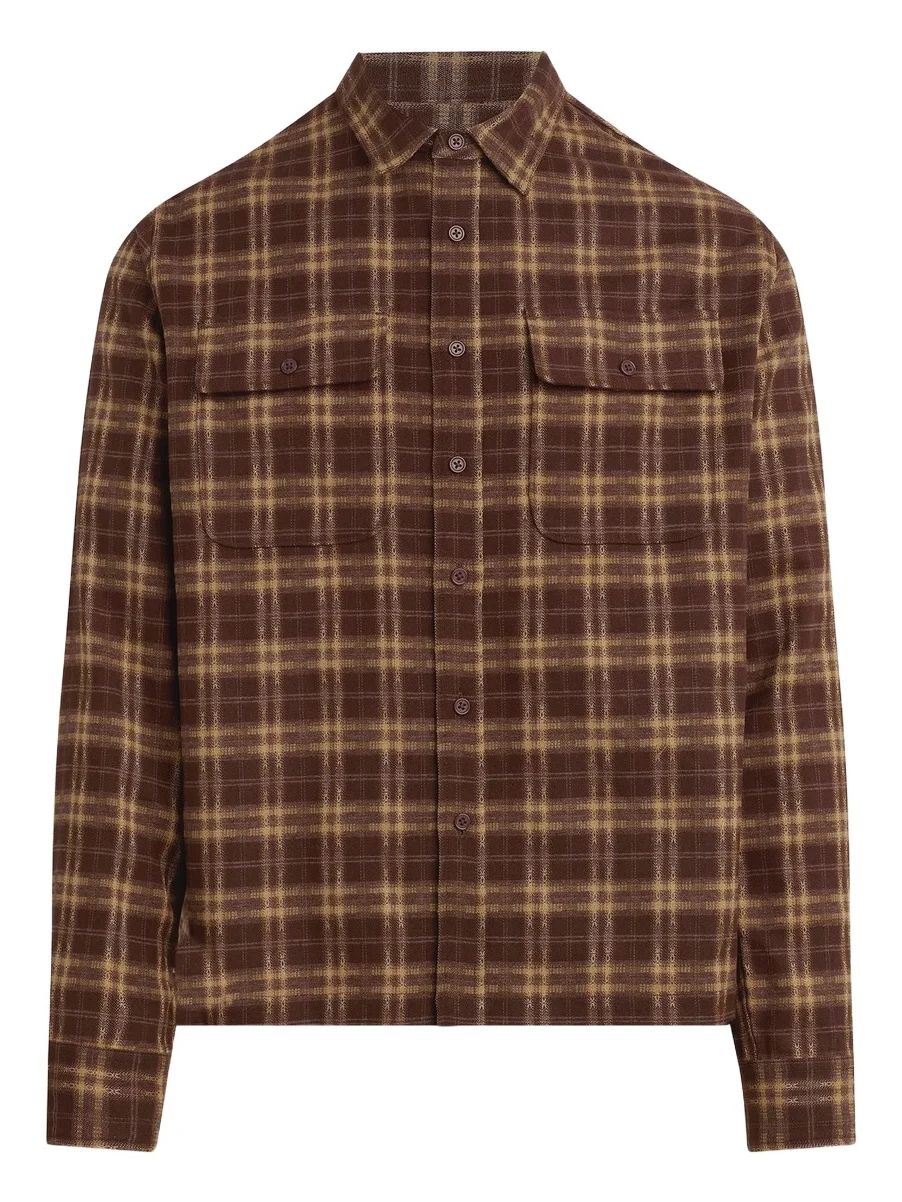 Men's Plaid Double Flap Pocket Shirt Men's Plaid Double Flap Pocket Shirt