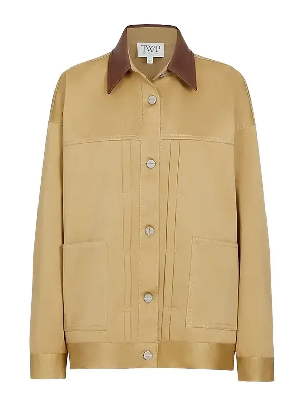 Women's Barn Contrast-Collar Cotton Jacket Women's Barn Contrast-Collar Cotton Jacket
