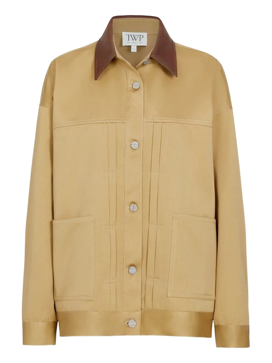 TWP Women's Barn Contrast-Collar Cotton Jacket