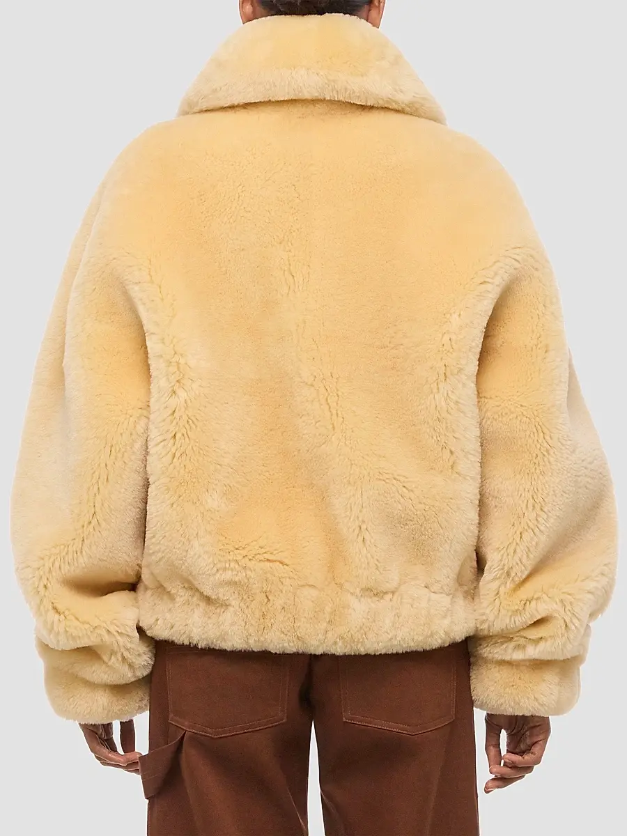 Helmut Lang Women's Shearling Bomber Jacket | Thumbnail 3