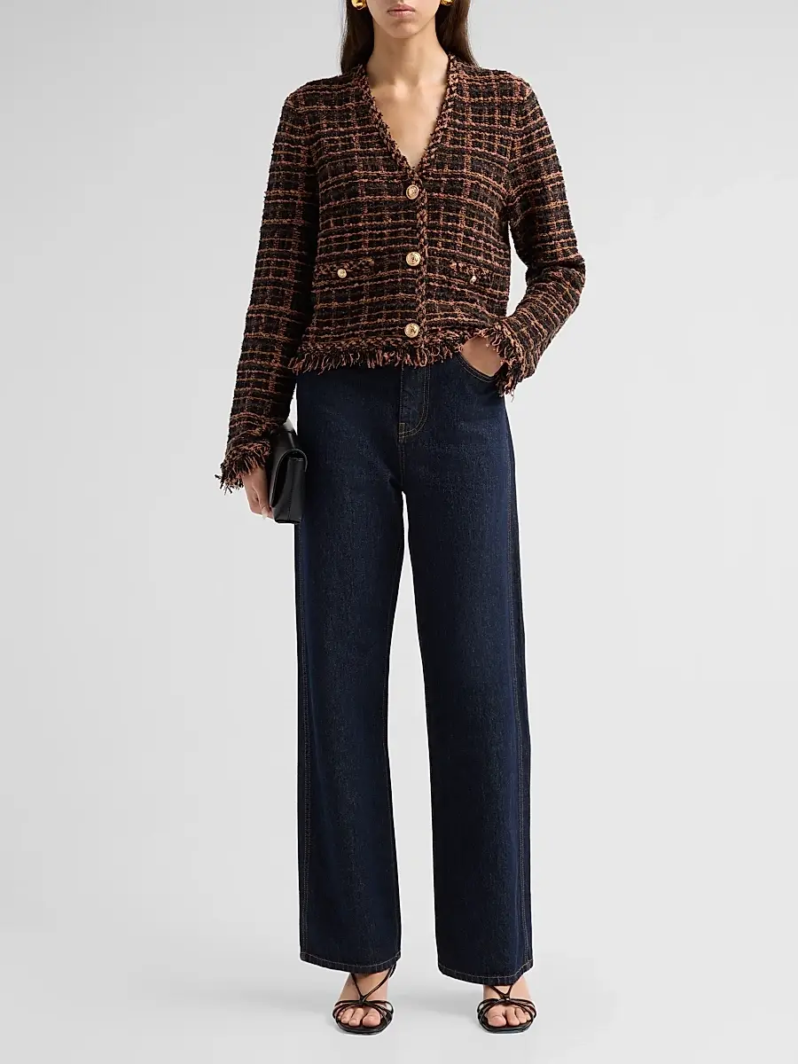 Milly Women's Daphne Fringe Cardigan Jacket | Thumbnail 2 Milly Women's Daphne Fringe Cardigan Jacket | Thumbnail 2