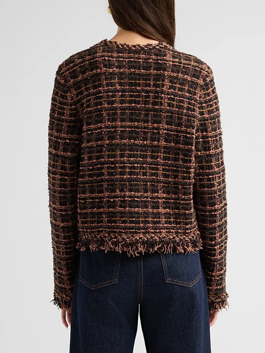 Milly Women's Daphne Fringe Cardigan Jacket | Thumbnail 3 Milly Women's Daphne Fringe Cardigan Jacket | Thumbnail 3