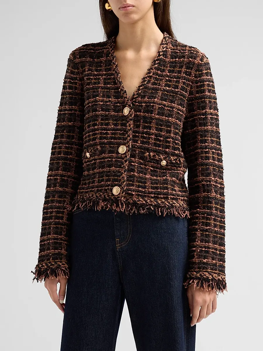 Milly Women's Daphne Fringe Cardigan Jacket | Thumbnail 4 Milly Women's Daphne Fringe Cardigan Jacket | Thumbnail 4