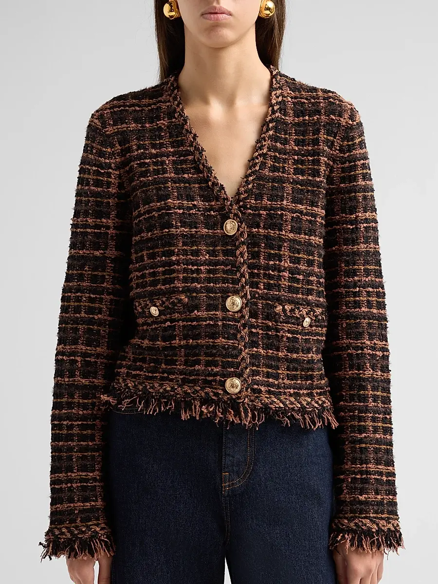 Milly Women's Daphne Fringe Cardigan Jacket | Thumbnail 5 Milly Women's Daphne Fringe Cardigan Jacket | Thumbnail 5