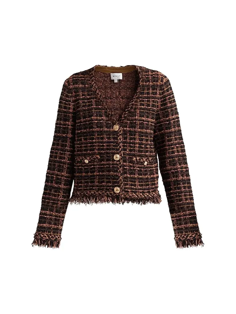 Milly Women's Daphne Fringe Cardigan Jacket