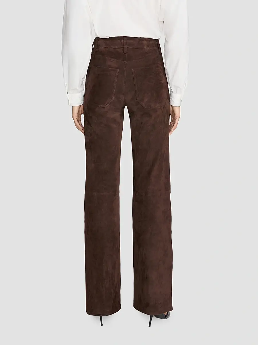 Frame Women's Suede Slim Wide-Leg Pants | Thumbnail 3 Frame Women's Suede Slim Wide-Leg Pants | Thumbnail 3