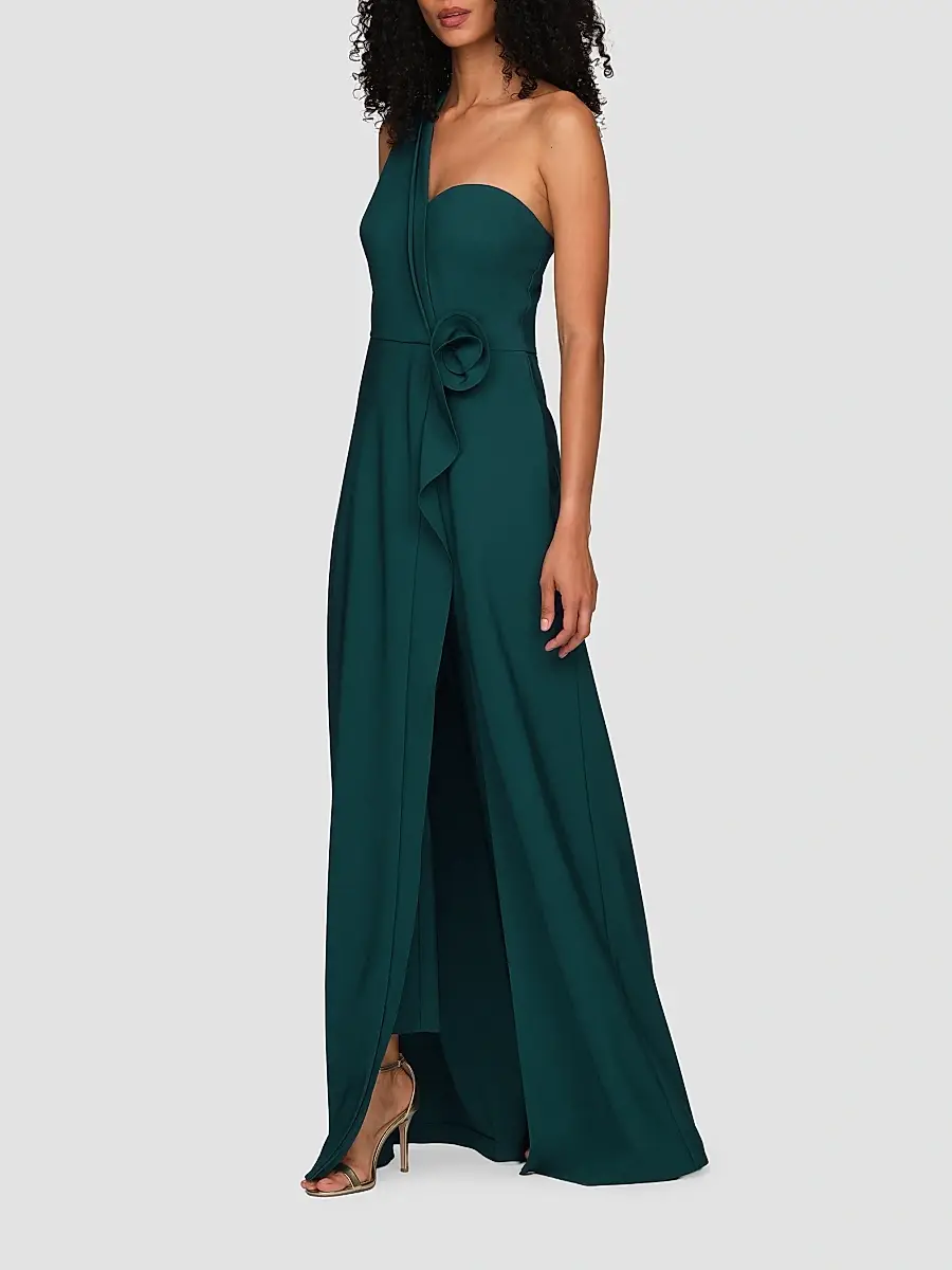 Kay Unger Women's Ruth One-Shoulder Jumpsuit | Thumbnail 6