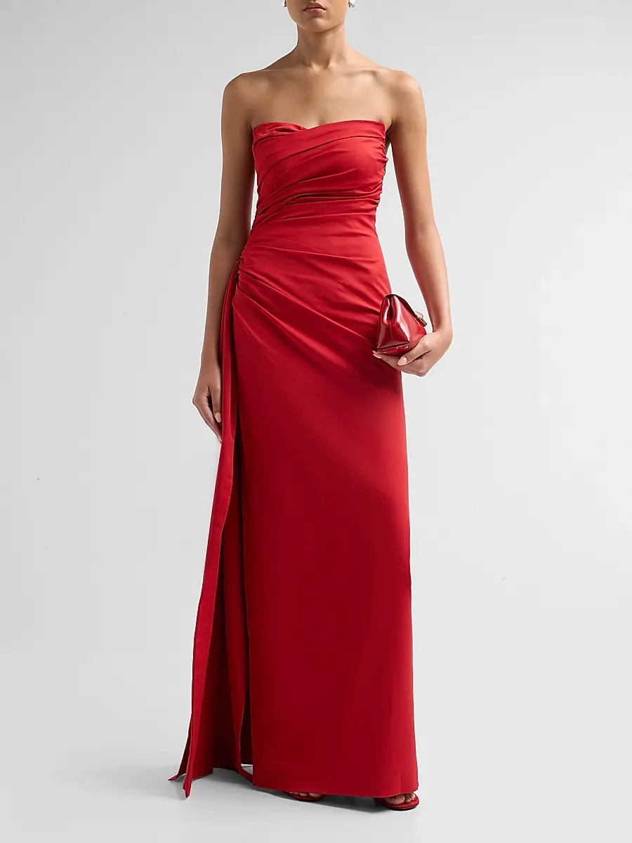As It May Women's Tiphanie Gathered Faille Gown | Thumbnail 2