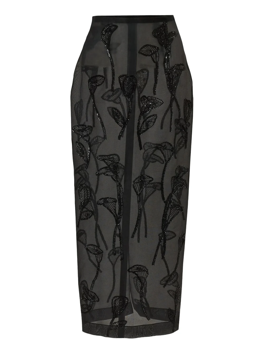 Carolina Herrera Women's Embellished Floral Silk Chiffon Pencil Skirt
