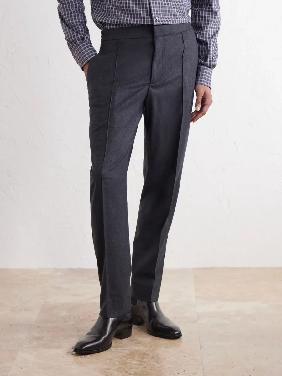 Zegna Straight-Leg Wool, Cashmere and Silk-Blend Trousers - Men | Thumbnail 3 Zegna Straight-Leg Wool, Cashmere and Silk-Blend Trousers - Men | Thumbnail 3