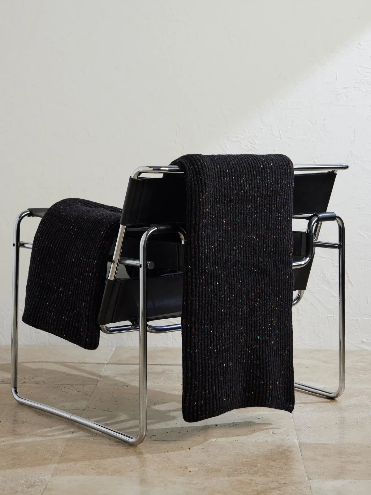 Inis Meáin Fisherman's Ribbed Wool and Cashmere-Blend Blanket - Men