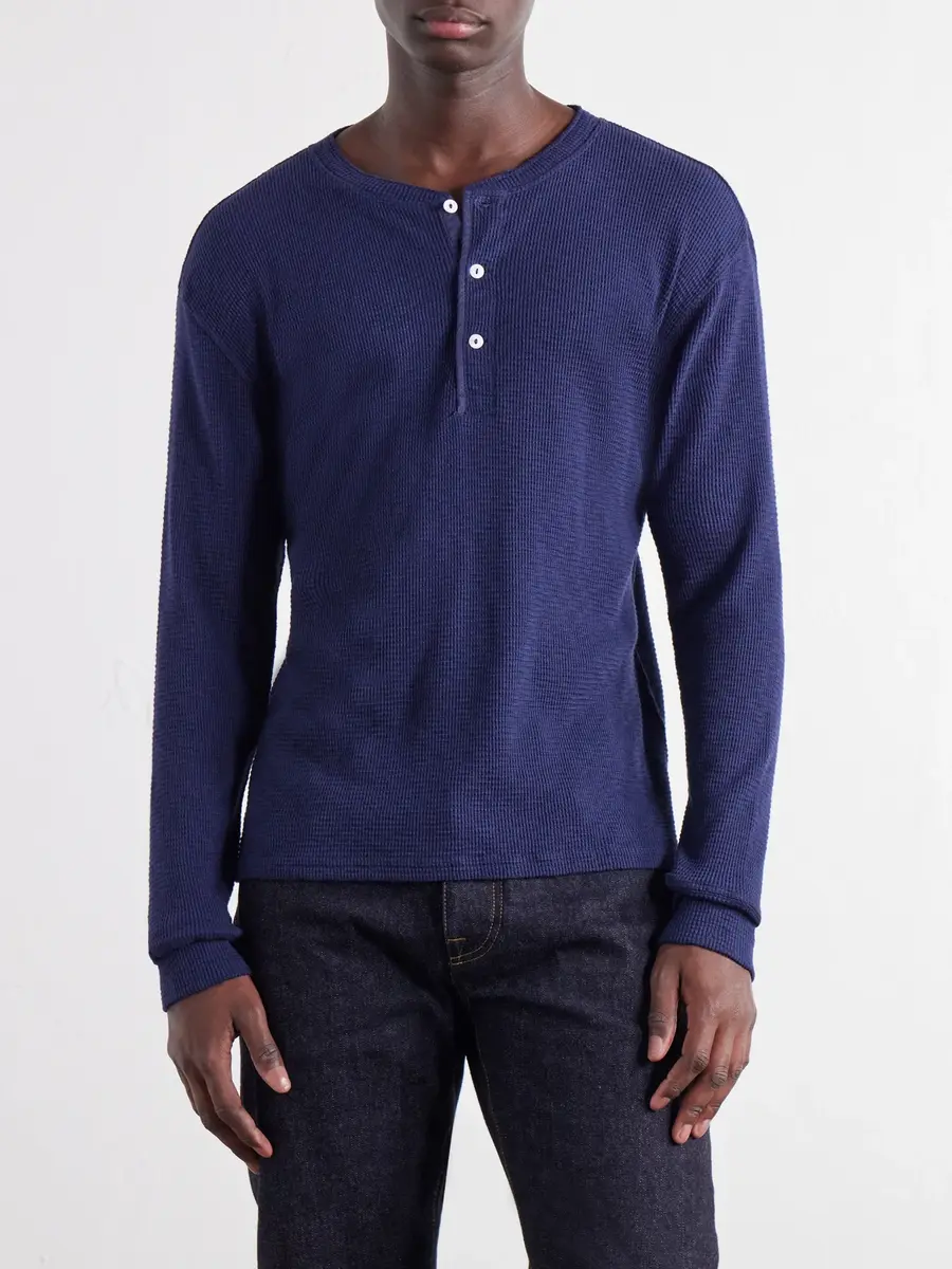 Fortela Amish Waffle-Knit Cotton-Jersey Henley T-Shirt - Men | Thumbnail 3 Fortela Amish Waffle-Knit Cotton-Jersey Henley T-Shirt - Men | Thumbnail 3