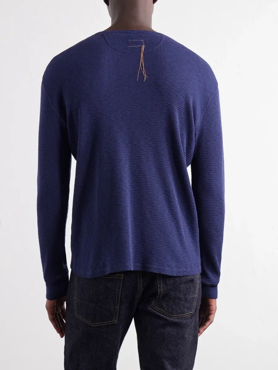 Fortela Amish Waffle-Knit Cotton-Jersey Henley T-Shirt - Men | Thumbnail 4 Fortela Amish Waffle-Knit Cotton-Jersey Henley T-Shirt - Men | Thumbnail 4